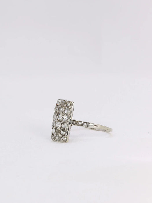 Ring Art Deco Diamanten im Rosenschliff