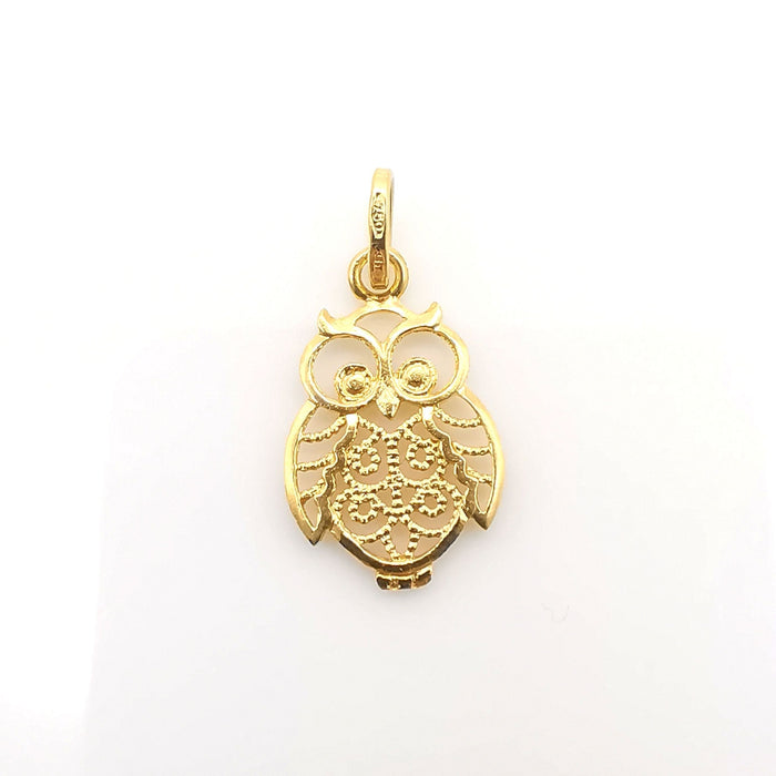 Pendentif pendentif hibou en or jaune 58 Facettes