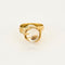 Bague 52,5 Bague or jaune et cristal de roche 58 Facettes MON0862