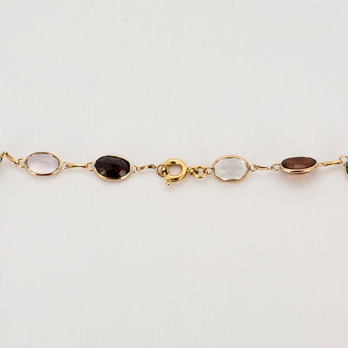 Collier Collier or jaune et pierres fines 58 Facettes NAR0301