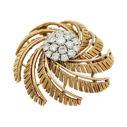 Broche Broche Cartier en or jaune et diamants. 58 Facettes 31850