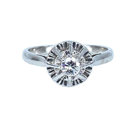 Bague 50 Bague solitaire en or et platine, diamant 58 Facettes AB560