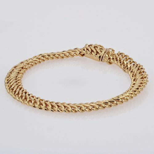 Bracelet Fin bracelet gourmette or jaune d'occasion 58 Facettes 24-036