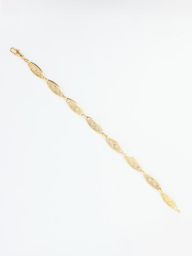 Bracelet Bracelet chaîne maille filigrane or jaune 58 Facettes 1152.1