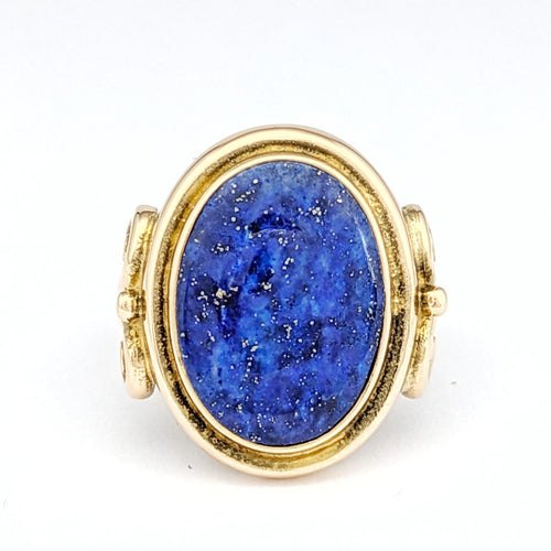 Bague 54 Bague en or jaune 18 carats et lapis-lazuli 58 Facettes 32615