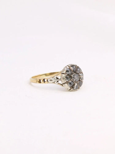 Bague Bague marguerite ancienne, diamants taille rose 58 Facettes J306