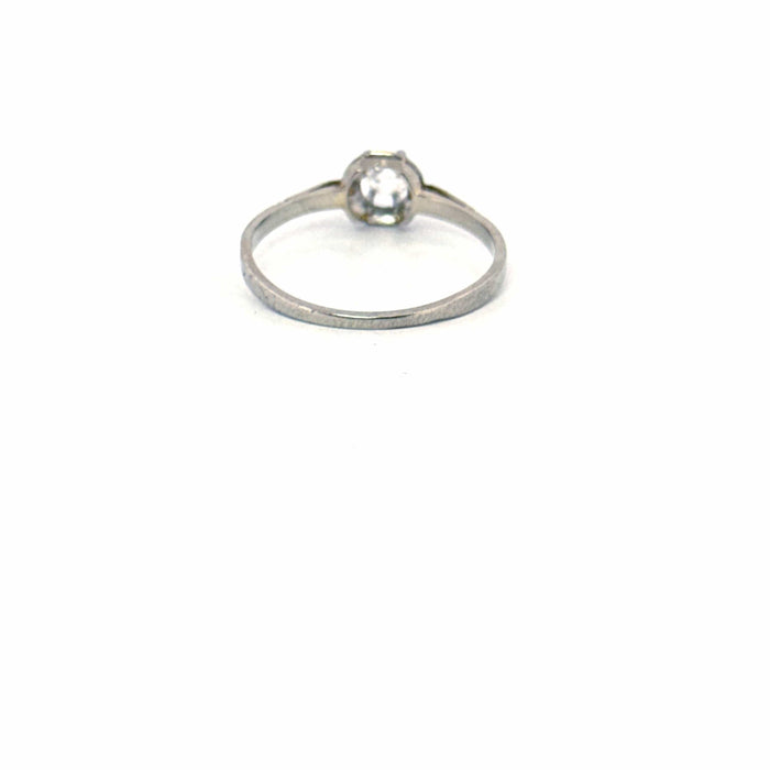 Bague 54 Solitaire Or Blanc Diamant 58 Facettes 1-GS30938-1