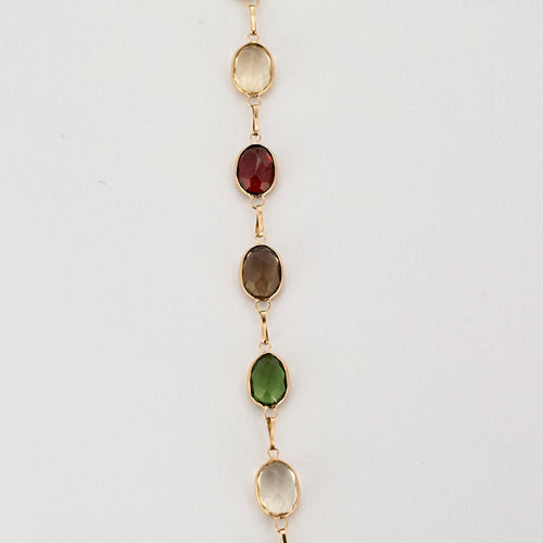 Collier Collier or jaune et pierres fines 58 Facettes NAR0301