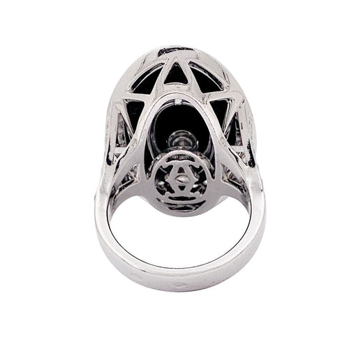 Bague 54 Bague Cartier, "Hypnose", or blanc, diamants, céramique noire. 58 Facettes 33886