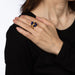 Bague 70s lapis lazuli anneau ovale vintage 18k jaune or sz 6.75 bijoux bien successoral 58 Facettes G13413