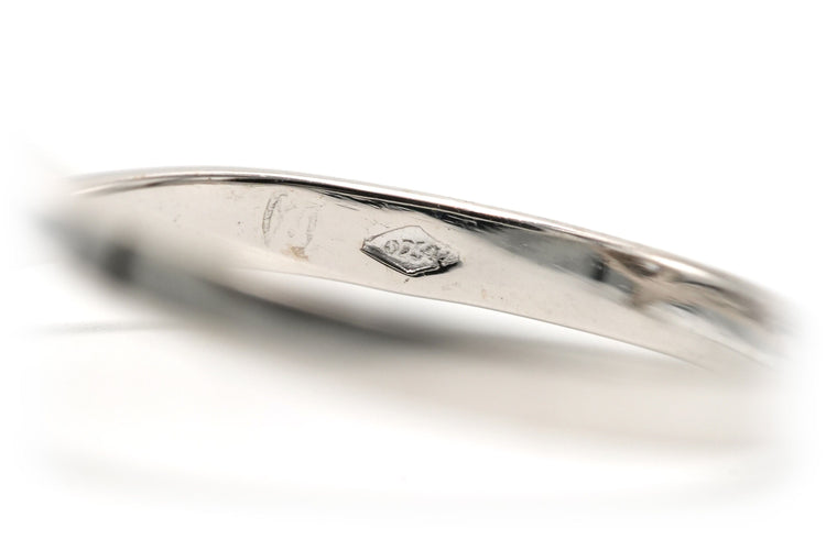 Bague 55 Bague Art Déco en or blanc, diamant taille brillant (+-0.23ct) 58 Facettes 22780