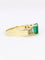 Bague 56 Bague Art Deco or jaune diamants émeraude colombienne Muzo 1,9 carat 58 Facettes 1109.1