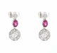 Boucles d'oreilles Orecchini rubini e diamanti, in oro bianco ct 750 58 Facettes