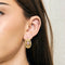 Boucles d'oreilles Demi-parrure, broche et boucles d'oreilles, or jaune et grenats almandin 58 Facettes BLO0179
