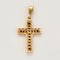 Pendentif Pendentif croix or jaune et gris et diamants 58 Facettes EL005