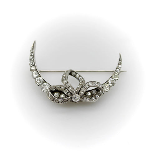 Broche Broche croissant de lune en diamant 58 Facettes