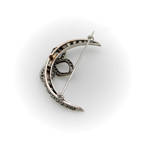 Broche Broche croissant de lune en diamant 58 Facettes