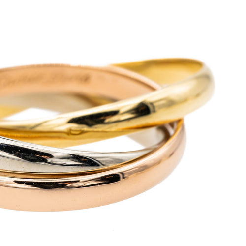 Bague 57 Cartier Bague Alliance Trinity Or rose 58 Facettes 3123541CN