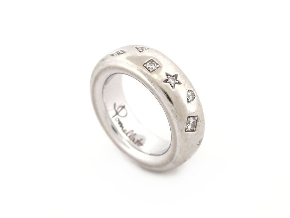 Bague 53 bague POMELLATO iconica slim en or blanc diamants 58 Facettes 263945