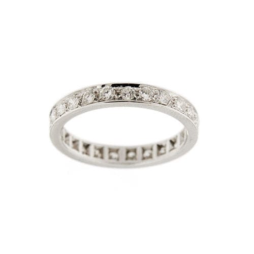 Bague 53 Alliance américaine diamants 1,20 ct 58 Facettes 37862