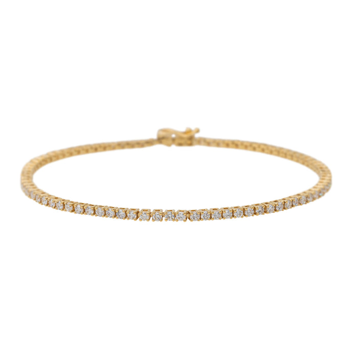 Yellow Gold Diamond Line Bracelet