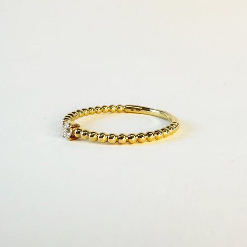 Bague 54 Bague Solitaire n°5 or jaune et diamant 58 Facettes INV050