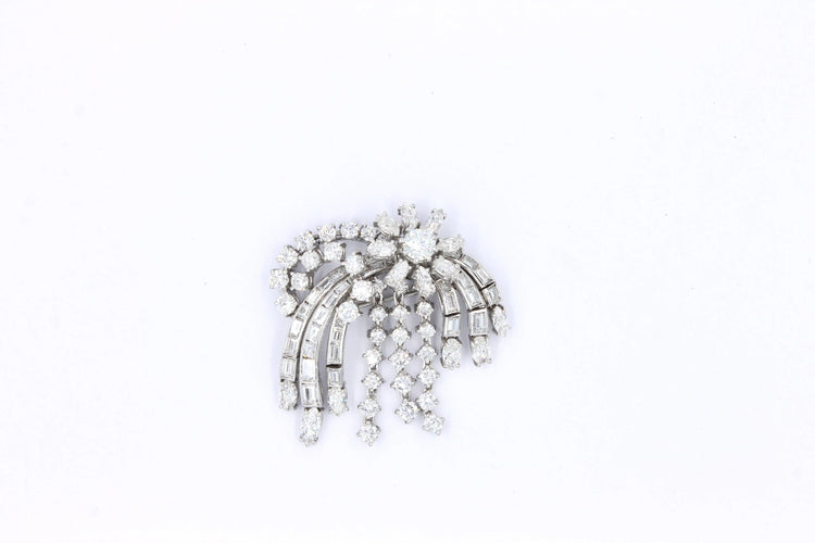 Broche 1950 diamond Tremblous Brooch 58 Facettes