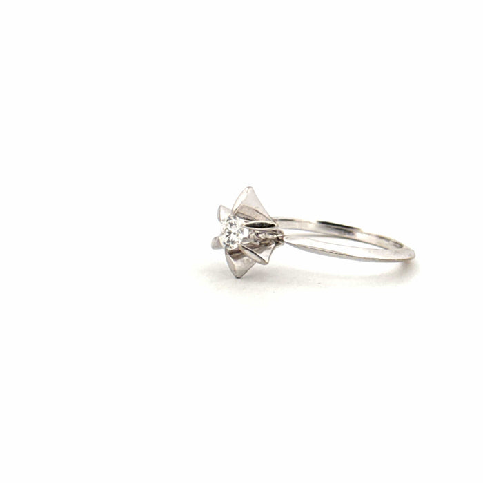 Bague 50 Solitaire Or Blanc 18k & Diamant 58 Facettes 94-GS35473-3