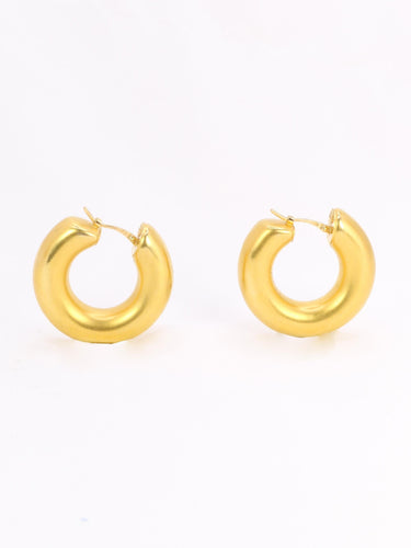 Boucles d'oreilles Boucles d'oreilles Créoles vintage or jaune mat 58 Facettes 1140.1