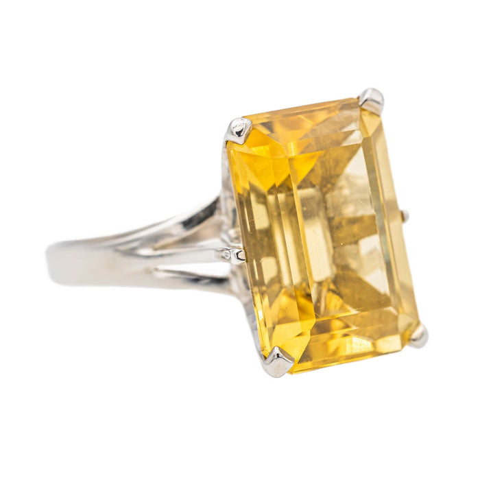 Bague 55 Bague Or blanc Citrine 58 Facettes 2830638CN