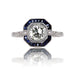 Bague 54 Bague diamant saphirs style art déco 58 Facettes 24-207