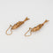 Boucles d'oreilles Boucles d'oreilles vintage en or jaune 14 carats, forme poisson articulé, 2,5 cm, bijoux fins 58 Facettes G13628