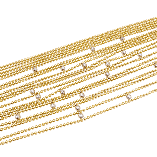 Collier Collier Cartier, "Draperie de Décolleté", or jaune, or blanc et diamants. 58 Facettes 34120