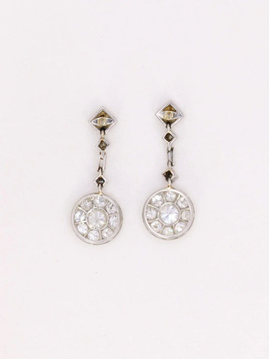 Boucles d'oreilles Boucles d'oreilles pendantes Art Déco diamants 58 Facettes J328