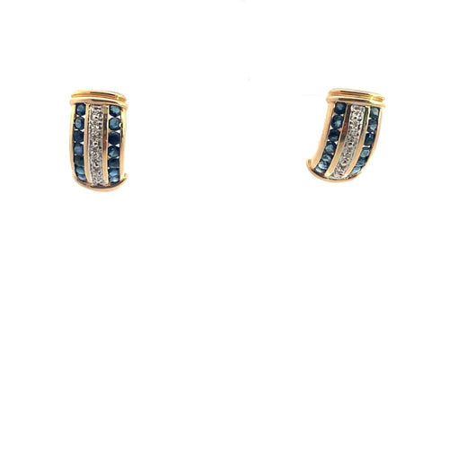 Boucles d'oreilles Sapphire and Diamond Earrings 58 Facettes UN0149