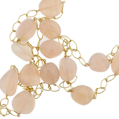 Collier Collier de quartz rose 58 Facettes 36370