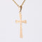Pendentif Croix en or rose strié 58 Facettes CVP131