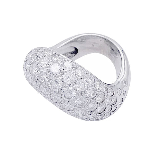 Bague 55 Bague Fred, "Mouvementée", or blanc, diamants. 58 Facettes 32589