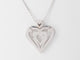 Collier Collier coeur en or blanc et diamants 58 Facettes 33084