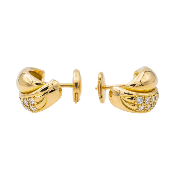 Boucles d'oreilles Boucles d'oreilles Créoles Or jaune Diamant 58 Facettes 2899295CN