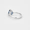 Bague 54 Solitaire or gris, saphir et diamants 58 Facettes 240628