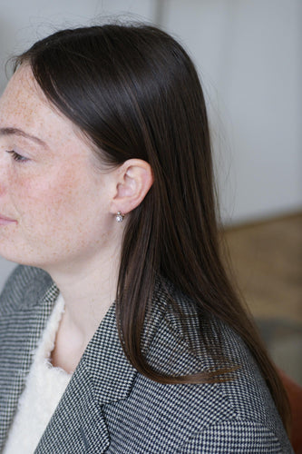 Boucles d'oreilles Dormeuses Diamants 0.60 Ct Or Rose et Platine 58 Facettes