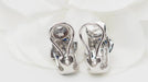 Boucles d'oreilles Boucles d'oreilles en or blanc, saphirs et diamants 58 Facettes 32747