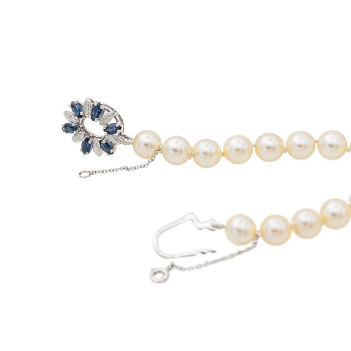 Collier Collier Perle Or blanc Perle 58 Facettes 3376725CN