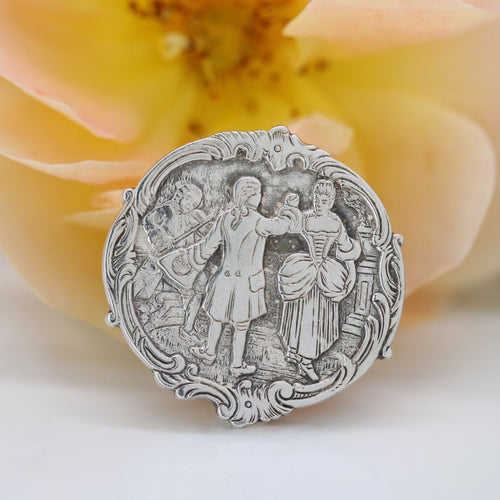 Broche Broche en argent scène de danse baroque 58 Facettes CVBR98