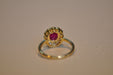 Bague 54 Bague ancienne en or jaune avec rubis de Birmanie 58 Facettes