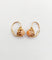Boucles d'oreilles Dormeuses antique or rose 18k cabochon de corail (circa 1900) 58 Facettes A06119