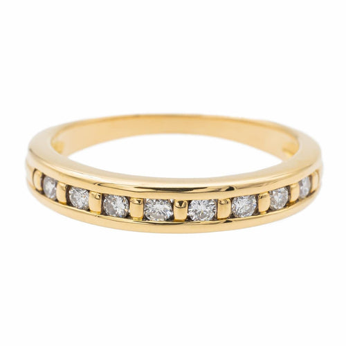 Bague 51 Bague Demi alliance Or jaune Diamant 58 Facettes 1733143CN