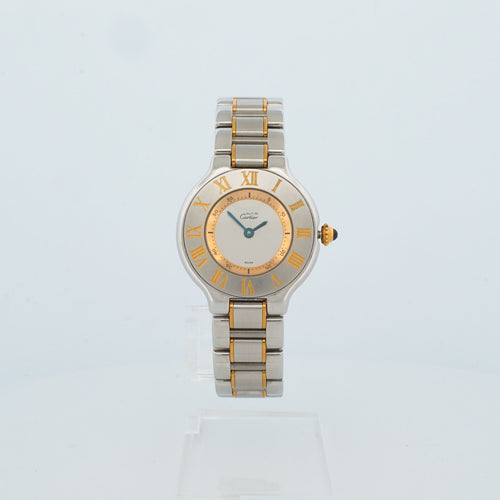 Montre Cartier - Montre Must 21 - Cadran argenté - SM 58 Facettes