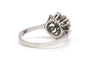 Bague 55 Bague contemporaine en or blanc 18 carats sertie de diamants taille brillant 0,56 ct 58 Facettes 23104